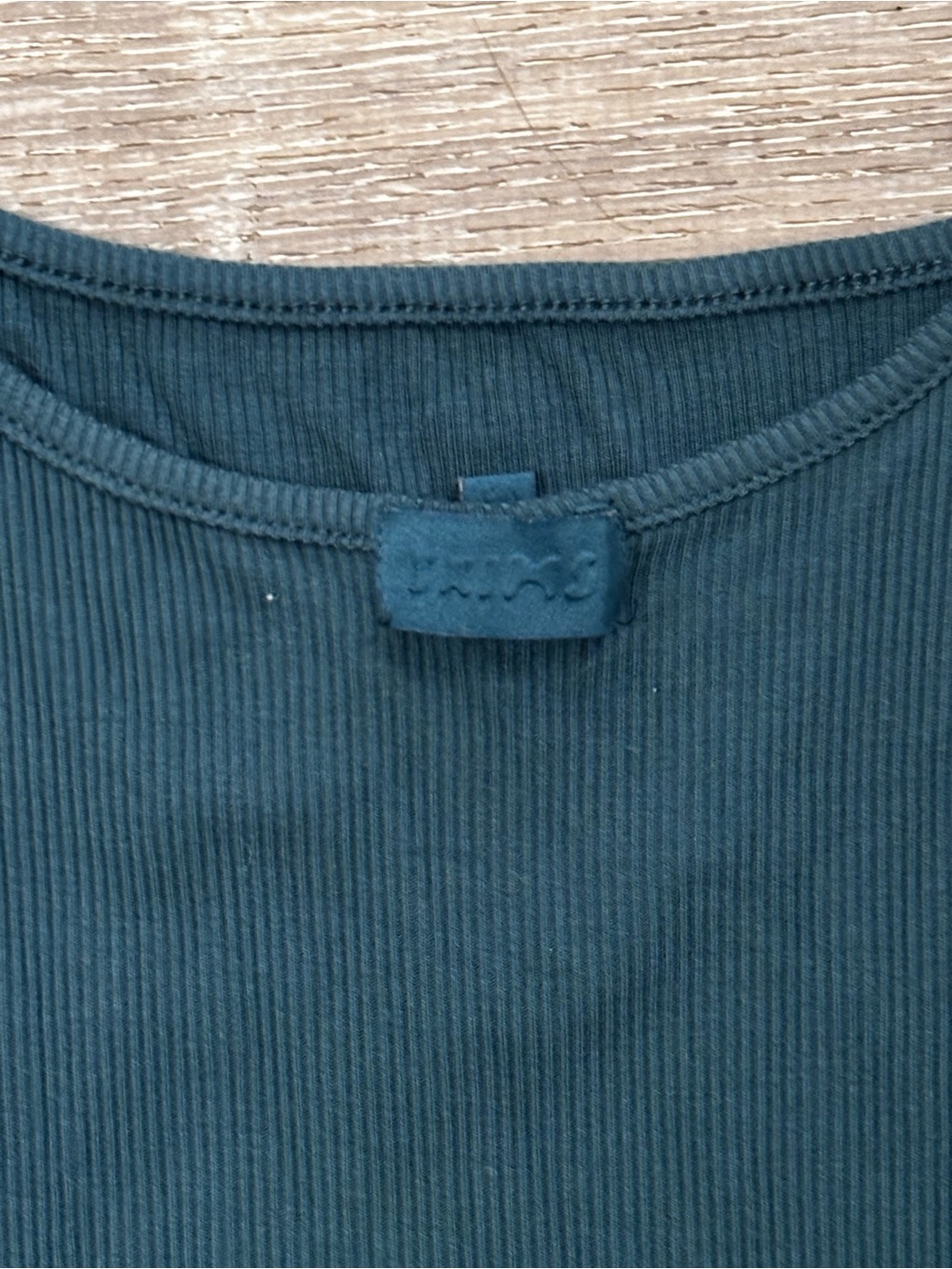 SKIMS Ribbed Dark Teal Spaghetti Strap Maxi Slip Dress Size 2XL - Picture 5 of 9